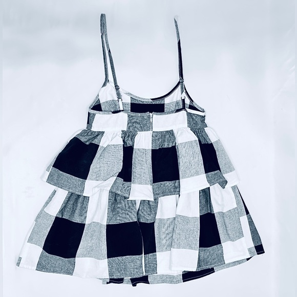Urban Renewal Remnants Blown Out Gingham Tiered Mini Dress - XS - Picture 8 of 13